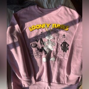 pink looney tunes crewneck
